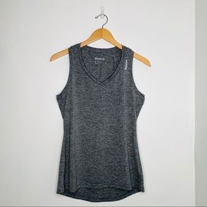 Reebok Gray Speedwick V-Neck Tank Top